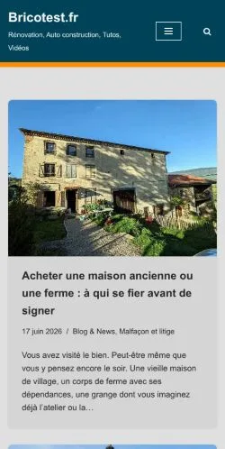 Anteprima del sito Bricotest, media di Francia per articoli sponsorizzati
