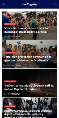 Podgląd witryny La Region Tamaulipas, medium z kraju Meksyk do artykułów sponsorowanych