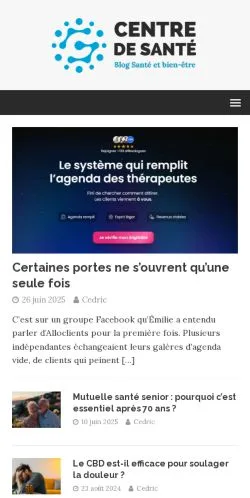 Anteprima del sito Centre de Santé, media di Francia per articoli sponsorizzati
