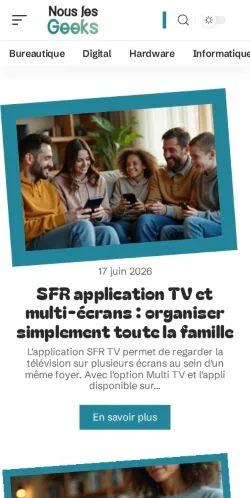 Anteprima del sito Nous Les Geeks, media di Francia per articoli sponsorizzati