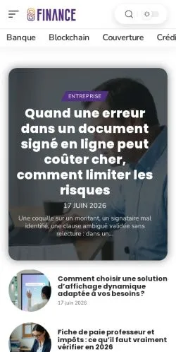 Anteprima del sito S Finance, media di Francia per articoli sponsorizzati