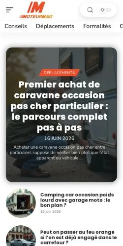 Anteprima del sito Moteur Mag, media di Francia per articoli sponsorizzati
