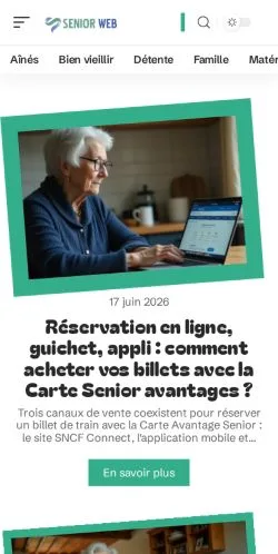 スポンサード記事向けのフランスメディア、Senior Webのサイトプレビュー