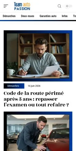Anteprima del sito Team Auto Passion, media di Francia per articoli sponsorizzati