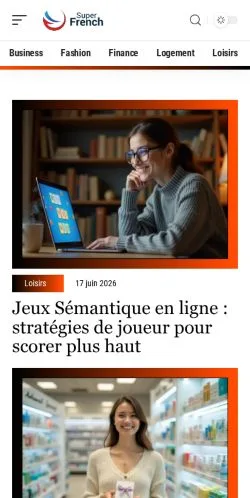 スポンサード記事向けのフランスメディア、Super Frenchのサイトプレビュー
