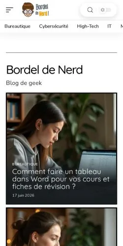 Podgląd witryny Bordel de Nerd, medium z kraju Francja do artykułów sponsorowanych