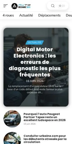 Anteprima del sito Auto Mechanic Info, media di Francia per articoli sponsorizzati