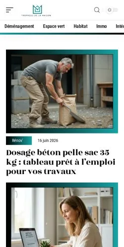 스폰서 기사용 프랑스 매체 Les Trophées De La Maison 사이트 미리보기