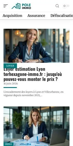 スポンサード記事向けのフランスメディア、Pôle Immoのサイトプレビュー
