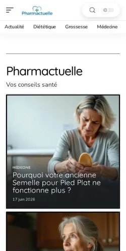 Vorschau der Website Pharmactuelle, Medium aus Frankreich für gesponserte Artikel
