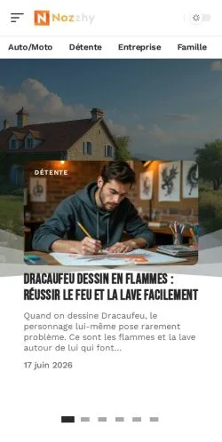 Aperçu du site Nozzhy, média de France pour articles sponsorisés