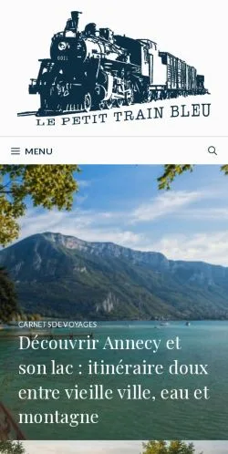 Anteprima del sito Le Petit Train Bleu, media di Francia per articoli sponsorizzati