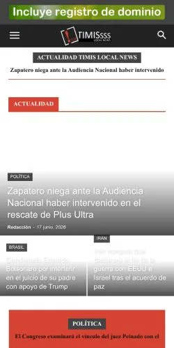 Anteprima del sito Timis Local News, media di Spagna per articoli sponsorizzati