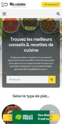 Podgląd witryny Ma Cuisine Débutante, medium z kraju Francja do artykułów sponsorowanych