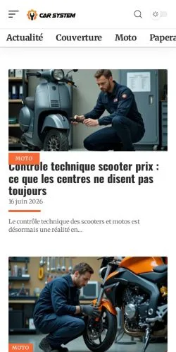 スポンサード記事向けのフランスメディア、Car Systemのサイトプレビュー