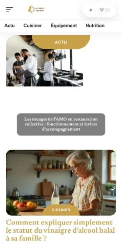 스폰서 기사용 프랑스 매체 La Table de Jeanne 사이트 미리보기