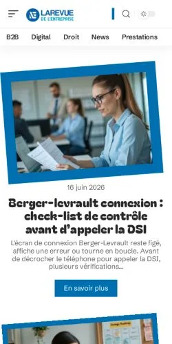 Anteprima del sito La Revue de l’Entreprise, media di Francia per articoli sponsorizzati