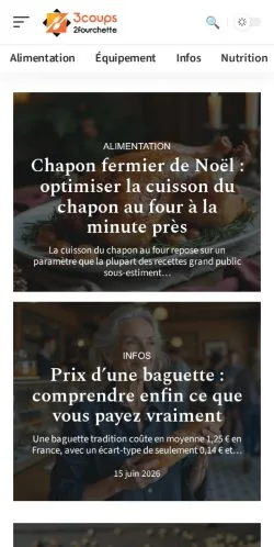 Anteprima del sito 3 Coups 2 Fourchette, media di Francia per articoli sponsorizzati