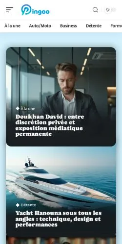 Voorbeeld van de site Pingoo, medium uit Frankrijk voor gesponsorde artikelen