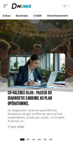 Anteprima del sito dNews, media di Francia per articoli sponsorizzati