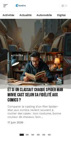 Anteprima del sito EuroZine, media di Belgio per articoli sponsorizzati