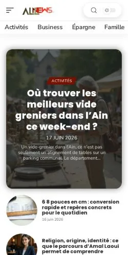 Anteprima del sito All News, media di Francia per articoli sponsorizzati