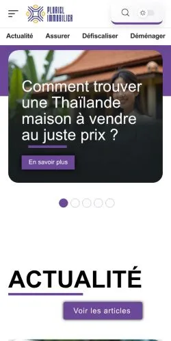 Anteprima del sito Pluriel Immobilier, media di Francia per articoli sponsorizzati