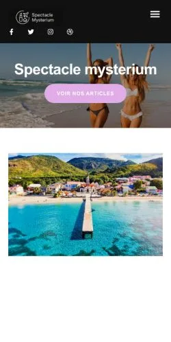 Pré-visualização do site Spectacle mysterium, meio de França para artigos patrocinados