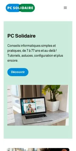 스폰서 기사용 프랑스 매체 PC Solidaire 사이트 미리보기