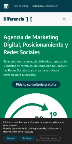 Anteprima del sito DiferenciaEntre, media di Spagna per articoli sponsorizzati