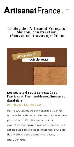 Podgląd witryny Artisanat France, medium z kraju Francja do artykułów sponsorowanych