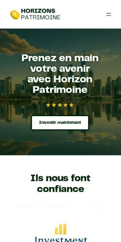 Anteprima del sito Horizons Patrimoine, media di Francia per articoli sponsorizzati