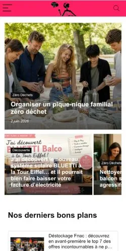 Anteprima del sito Les Bons Plans D'Elise, media di Francia per articoli sponsorizzati