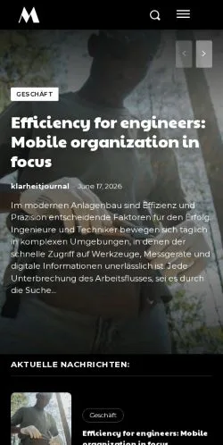 Anteprima del sito KlarheitJournal, media di Germania per articoli sponsorizzati