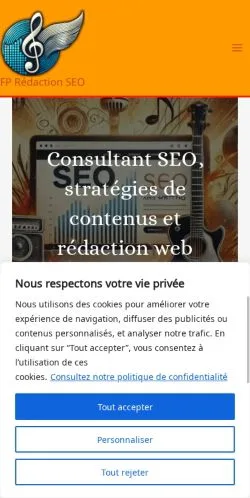 スポンサード記事向けのフランスメディア、FP Rédaction Web SEOのサイトプレビュー