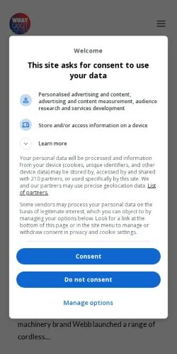 Anteprima del sito What Gadget, media di Regno Unito per articoli sponsorizzati