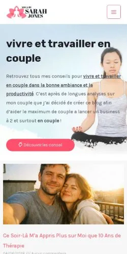 Anteprima del sito Vivre et Travailler en Couple, media di Francia per articoli sponsorizzati