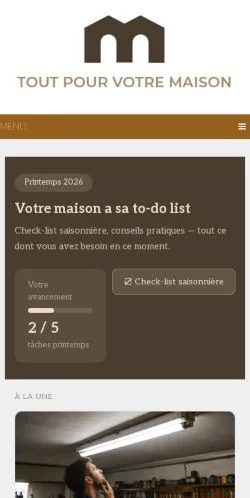 Anteprima del sito Tout Pour Votre Maison, media di Francia per articoli sponsorizzati