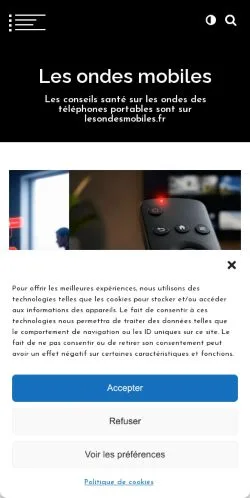 Anteprima del sito Les Ondes Mobiles, media di Francia per articoli sponsorizzati