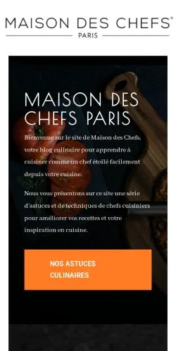 스폰서 기사용 프랑스 매체 Maison Des Chefs 사이트 미리보기