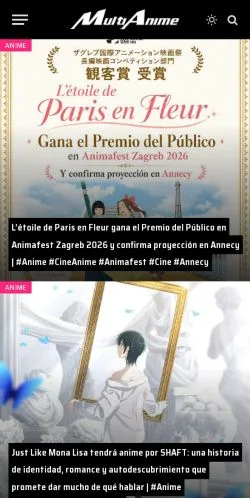 Vorschau der Website MultiAnime, Medium aus Mexiko für gesponserte Artikel