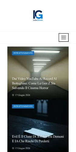 Podgląd witryny Italia Globale, medium z kraju Włochy do artykułów sponsorowanych