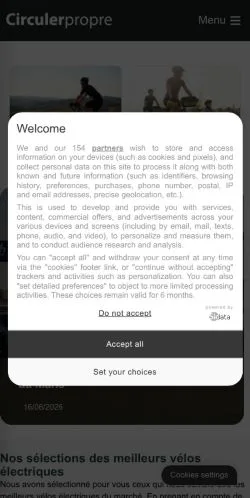 Preview of the Circuler-Propre website, a media outlet in France for sponsored articles