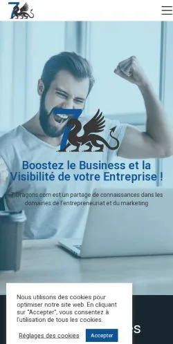 Aperçu du site 7 Dragons, média de France pour articles sponsorisés
