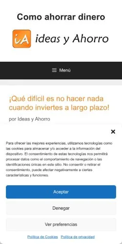 Anteprima del sito Ideas Y Ahorro, media di Spagna per articoli sponsorizzati