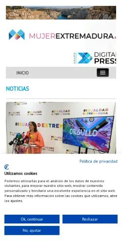 Anteprima del sito MUJER EXTREMADURA, media di Spagna per articoli sponsorizzati