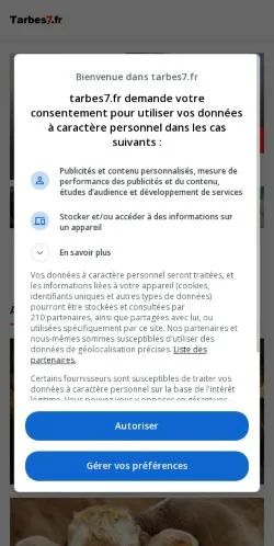 Anteprima del sito Tarbes7 Actualités, media di Francia per articoli sponsorizzati