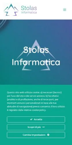 Förhandsvisning av webbplatsen Stolas Informatica, medium i Italien för sponsrade artiklar
