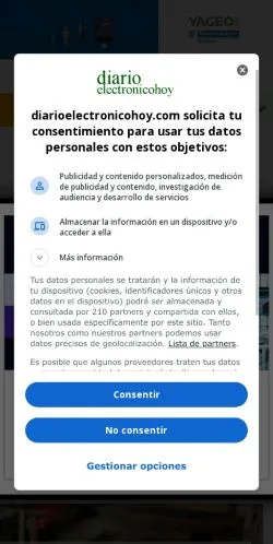 Anteprima del sito Diario Electrónica Profesional, media di Spagna per articoli sponsorizzati