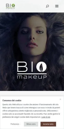 스폰서 기사용 이탈리아 매체 Bio Makeup 사이트 미리보기